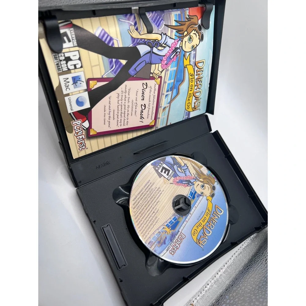 Diner Dash: Flo On The Go CD-ROM PC Mac Game Play First Y2K Gaming UNTESTED